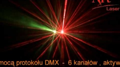 Laser  FLy 5  -  marki Art Laser,  2 okna, 2 diody: 50mW  zielona , 100 mW czerwona